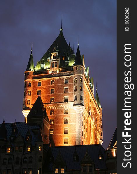 Famous hotel in Quebec City. Famous hotel in Quebec City