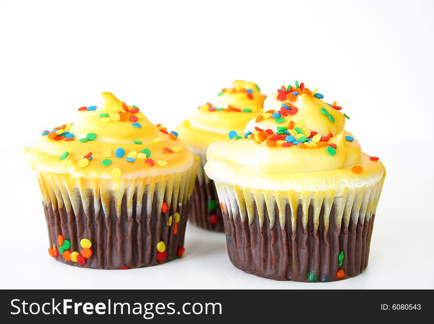 Cupcakes isolated on a white background. Cupcakes isolated on a white background.