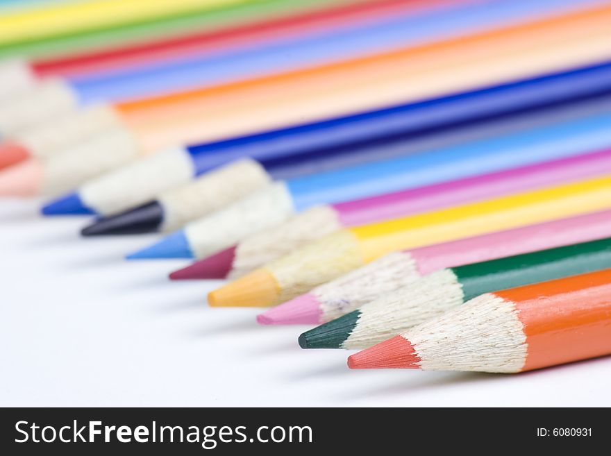 Colored Pencils Close Up