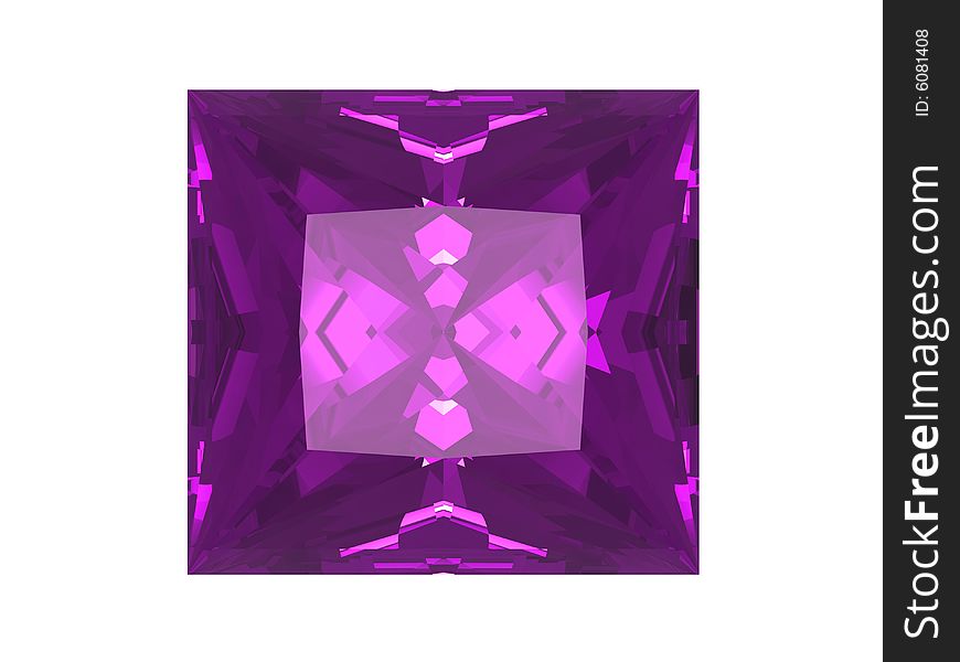 Amethyst isolated on white background. Usable for catalogue of gemstones, cites etc.