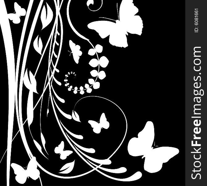 Abstract floral background, vector illustration