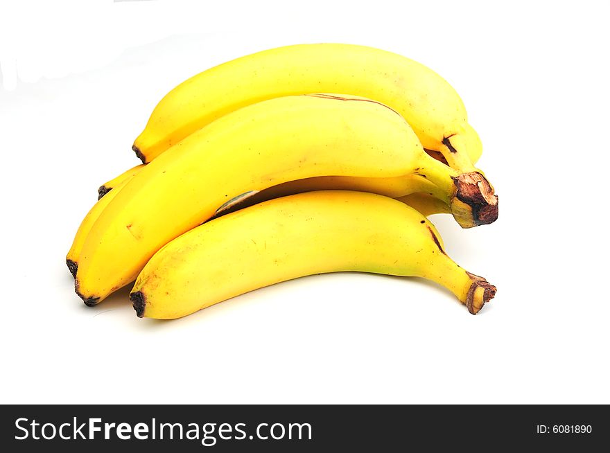 Shot of some ripe bananas isolated on white