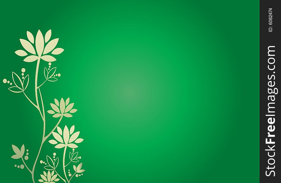 A flora in a green background