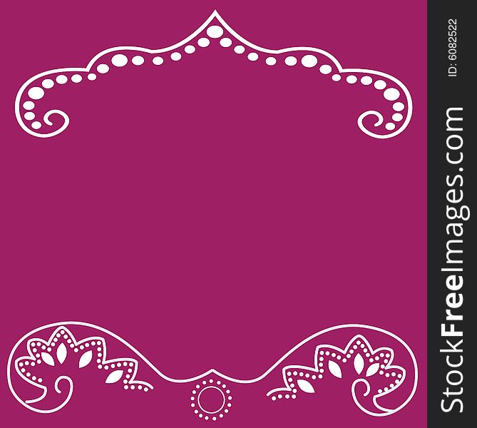A floral design in a maroon background. A floral design in a maroon background