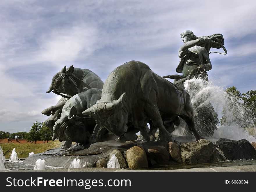 Bull Chariot Statue