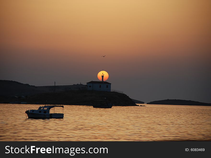 Sunset on the beach