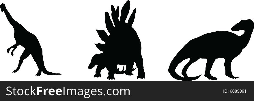 Dino. Silhouettes