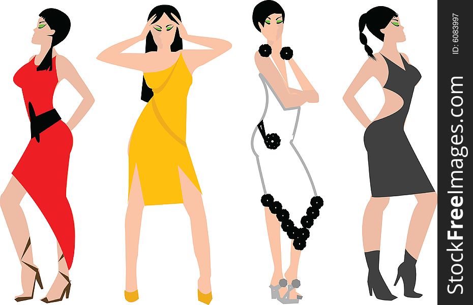 Vector fashion girls for your design