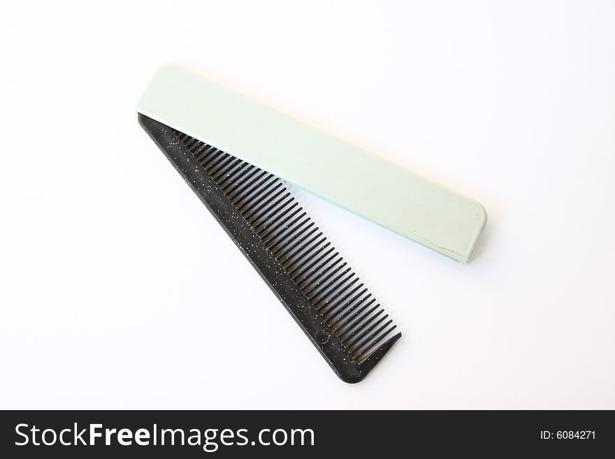 Hairbrush on a white background