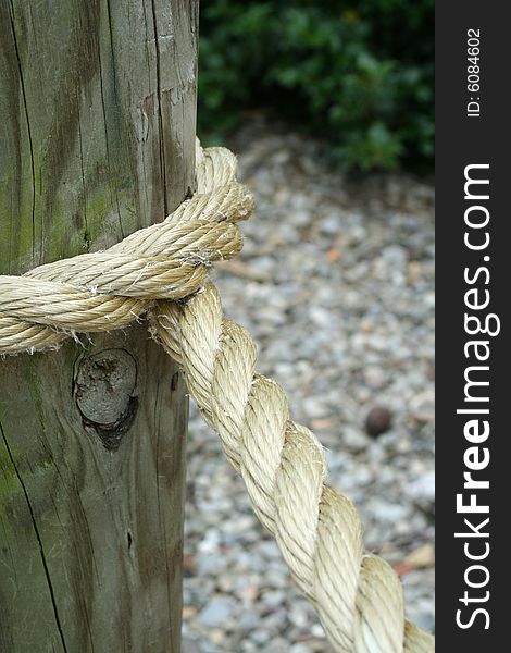 Rope Wrapped Around A Pole