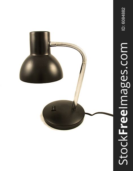Black lamp isolated on the white background. Black lamp isolated on the white background