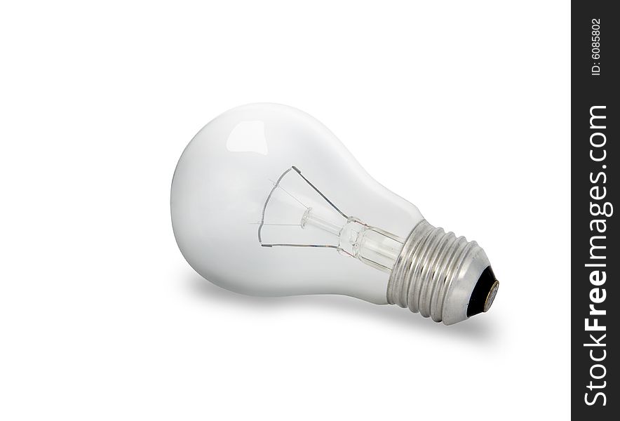 Electric Bulb on white background (illuminate on head)