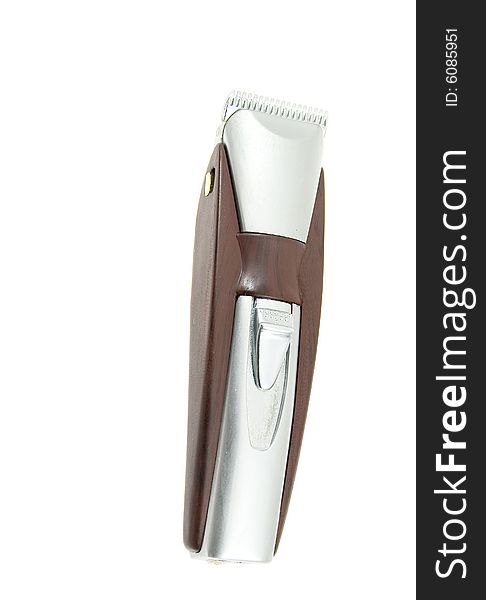 Silver Razor on white background