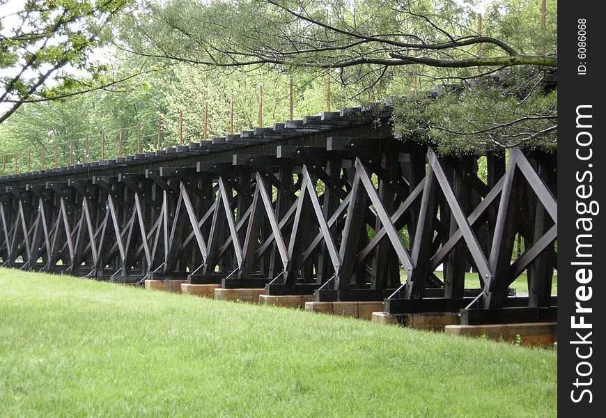 Railway trellis at Harper's Ferry, West Virginia.