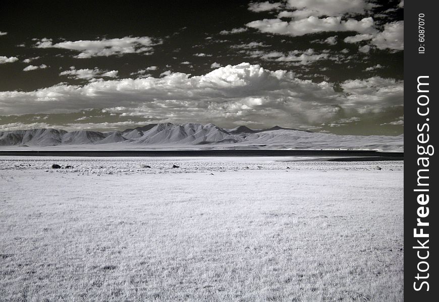 View of lake crowley in california