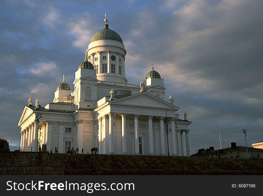 Senates place and dome in Helsinki. Senates place and dome in Helsinki
