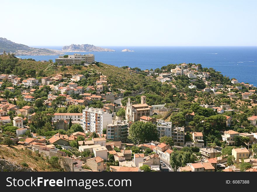 A beautiful view from Marsiglia. A beautiful view from Marsiglia