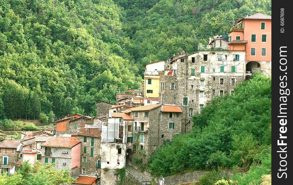 Pigna is a small and ancient village - Liguria. Pigna is a small and ancient village - Liguria