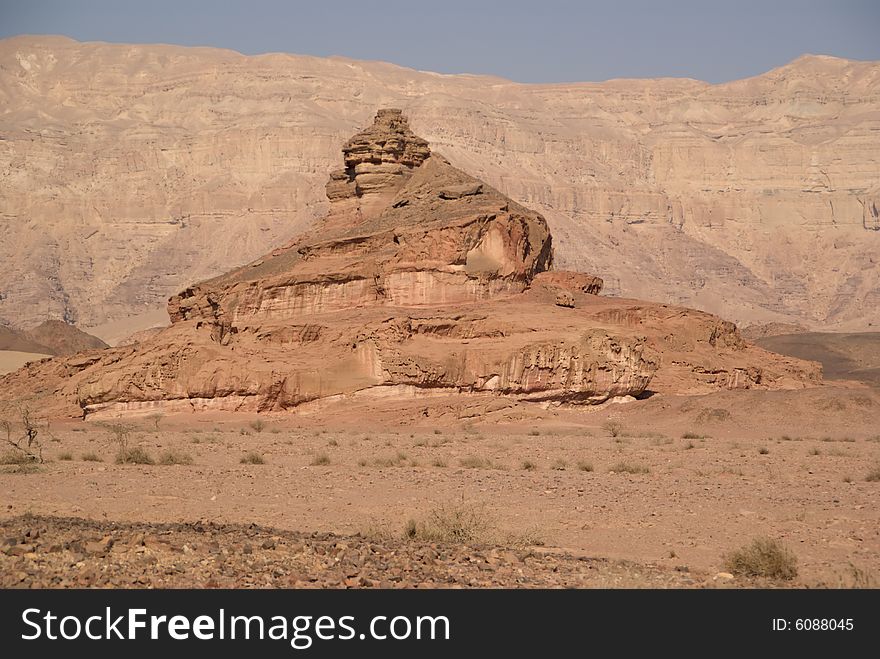 Sandstone Screw in park Timna in Israel