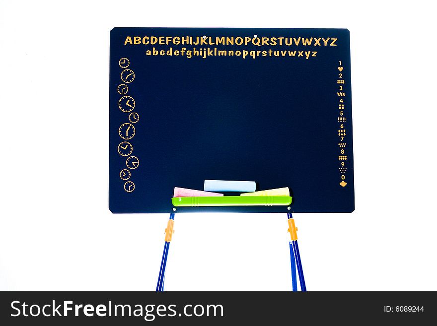 An image of blackboard with chalk on white background