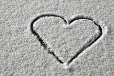 Snow Heart Stock Image