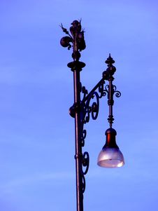 Ancient Lamp In Riverside Royalty Free Stock Photography