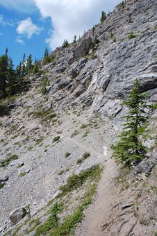 Hiking In Rocky Mountains Royalty Free Stock Photography Hiking In Rocky Mountains Royalty Free Stock Photography