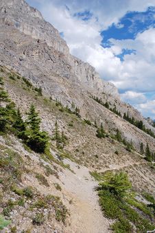 Hiking Trail In Rocky Mountains Stock Photo Hiking Trail In Rocky Mountains Stock Photo