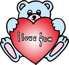 Teddy Bear With Heart Stock Photos