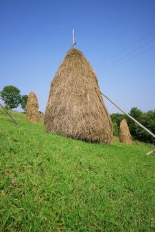 Three Haystacks Stock Photography Three Haystacks Stock Photography