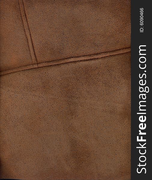 Natural qualitative brown leather texture. Close up.