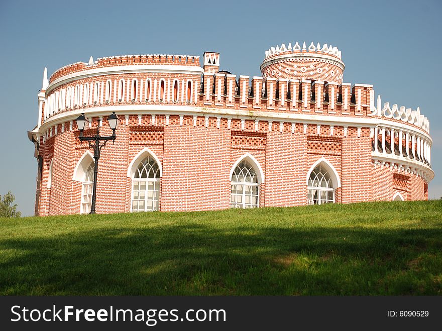 Russian palace on a background of the blue sky