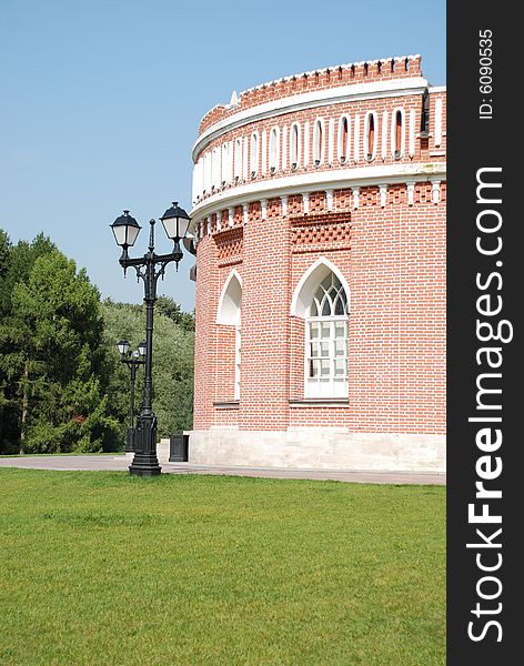 Russian palace on a background of the blue sky