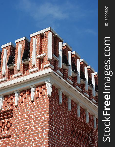 Russian palace on a background of the blue sky