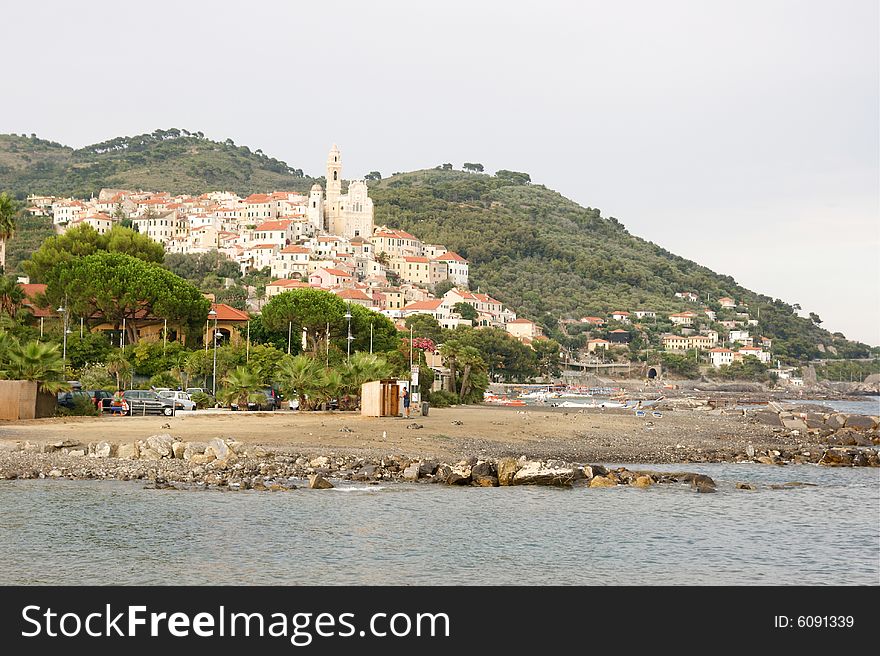 View of the medieval village: Cervo. View of the medieval village: Cervo