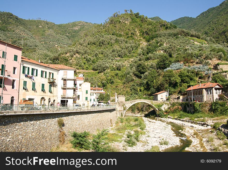 A view of Badalucco in Liguria. A view of Badalucco in Liguria