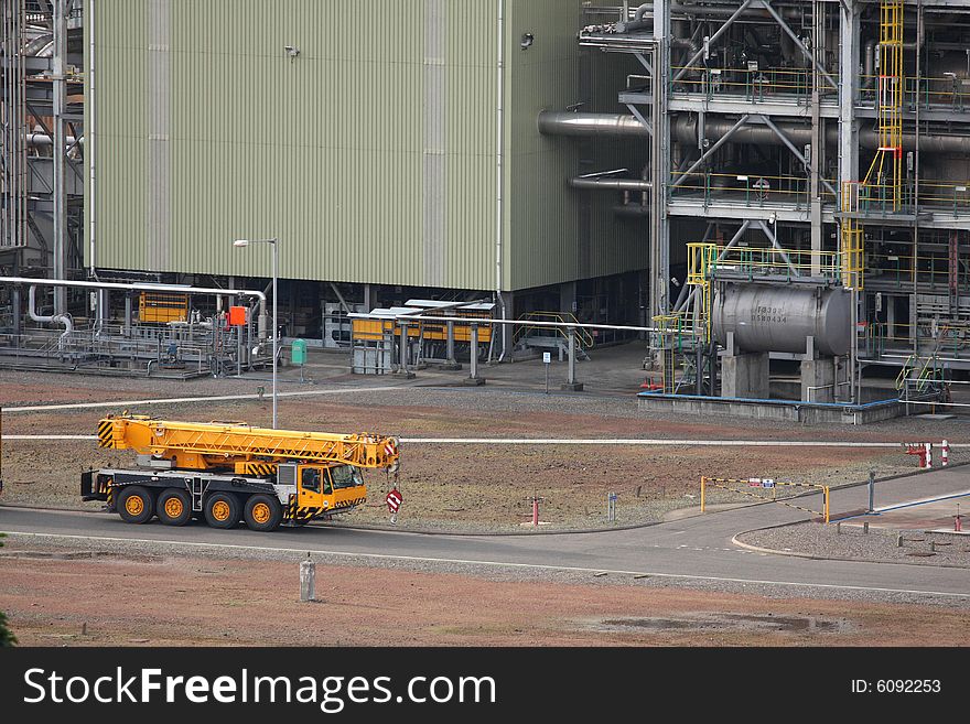 Crane at Grangemouth oil and gas Refinery,. Crane at Grangemouth oil and gas Refinery,