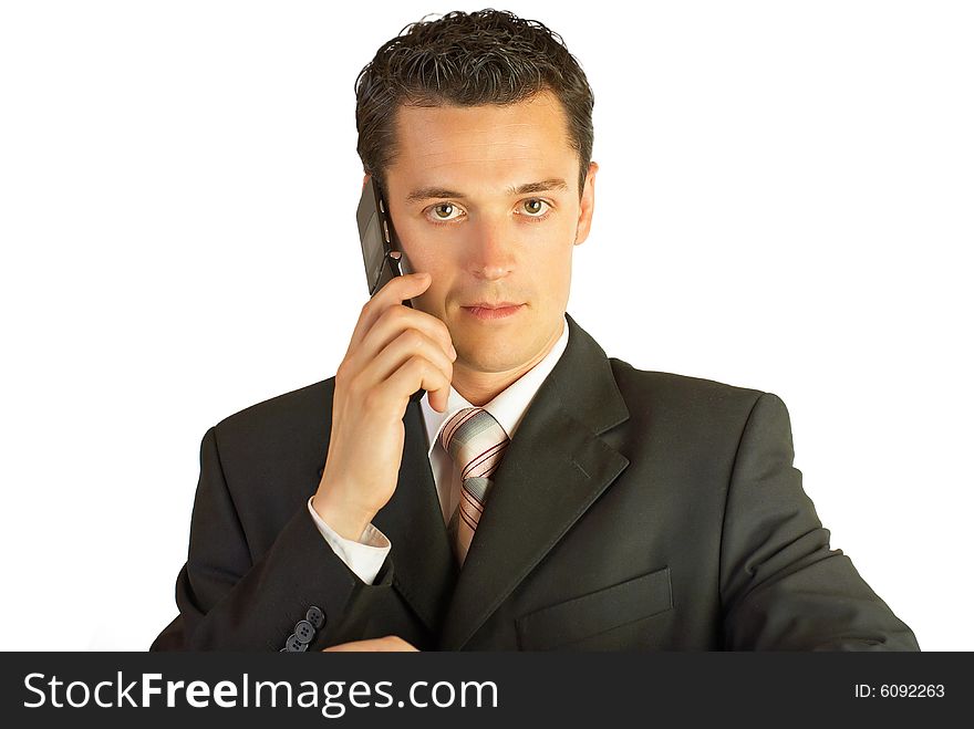 Businessman With Cellphone.