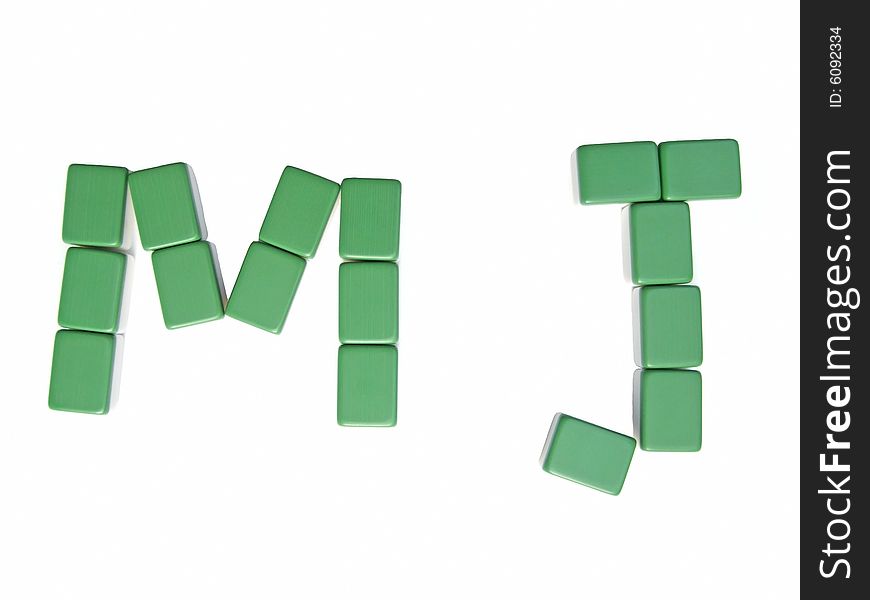 'M' and 'J', First letter of mahjong, a kind of chinese game.