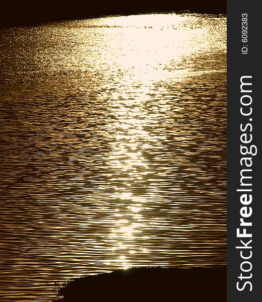 A suggestive shot of the sunset reflex on the Arno's waters. A suggestive shot of the sunset reflex on the Arno's waters