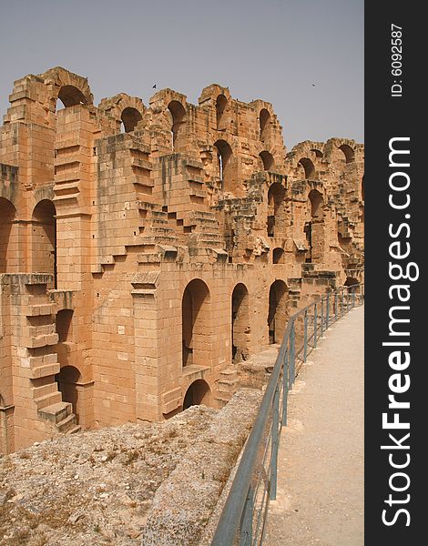 Amphitheater in El Jem, Tunisia