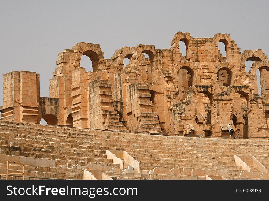 Amphitheater in El Jem, Tunisia