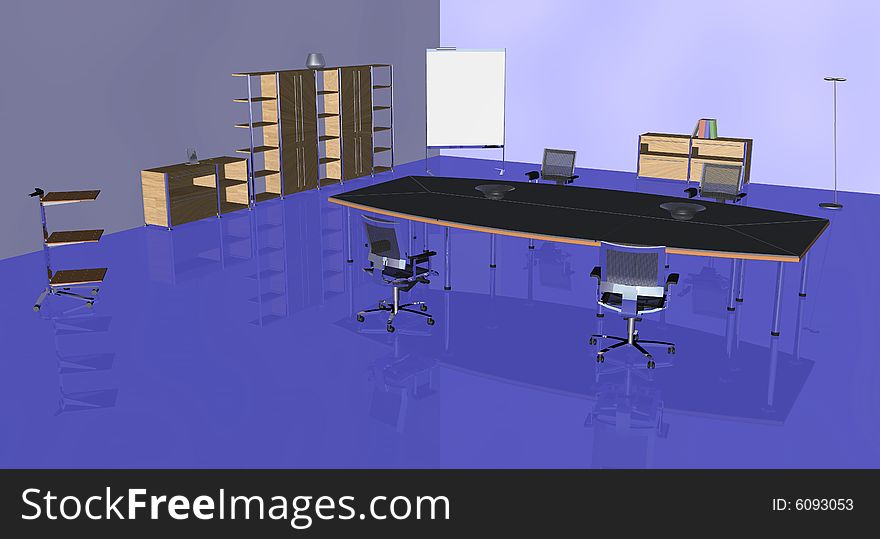 A room with table,chairs and other furniture. A room with table,chairs and other furniture