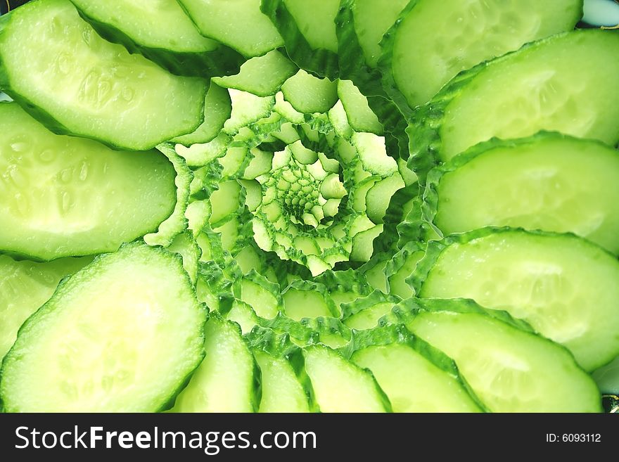 Abstract cucumber portal the leader to health. Abstract cucumber portal the leader to health