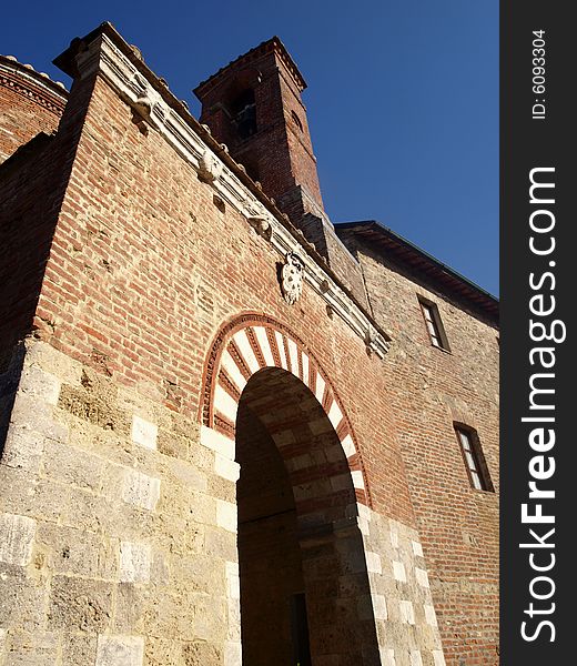 A great shot of the Montesiepi Hermitage's facade. A great shot of the Montesiepi Hermitage's facade