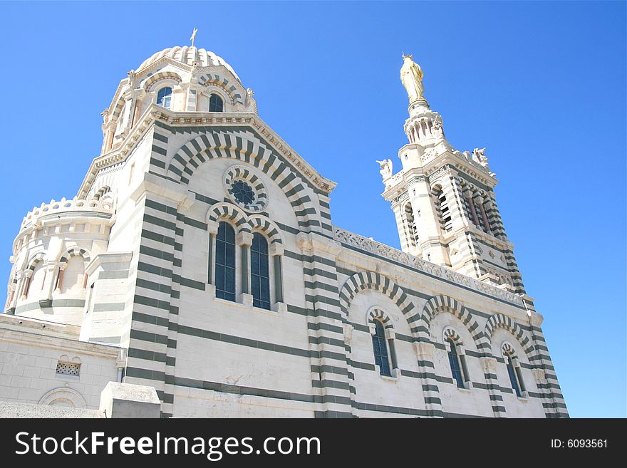 This is the cathedral of Marseille: Notre-Dame de la Garde. This is the cathedral of Marseille: Notre-Dame de la Garde