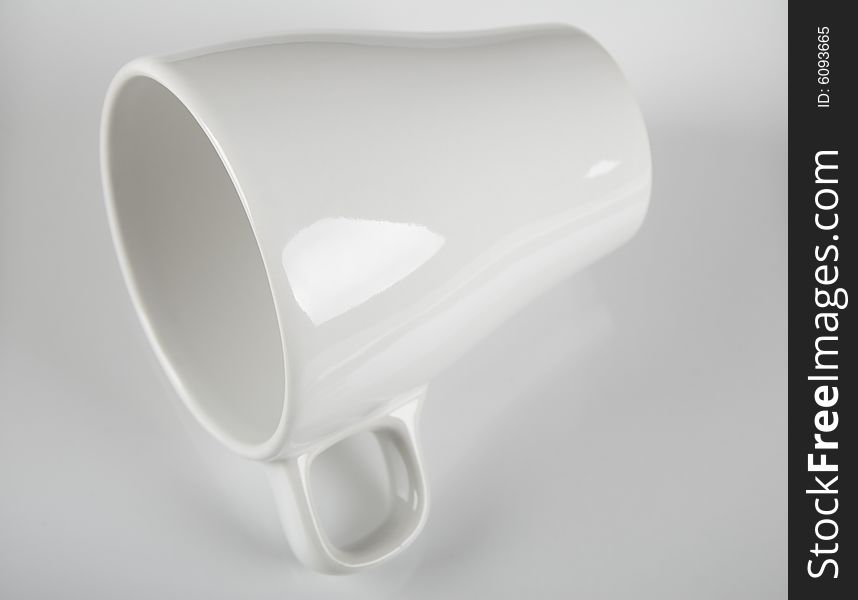 Cup made of white porcelain