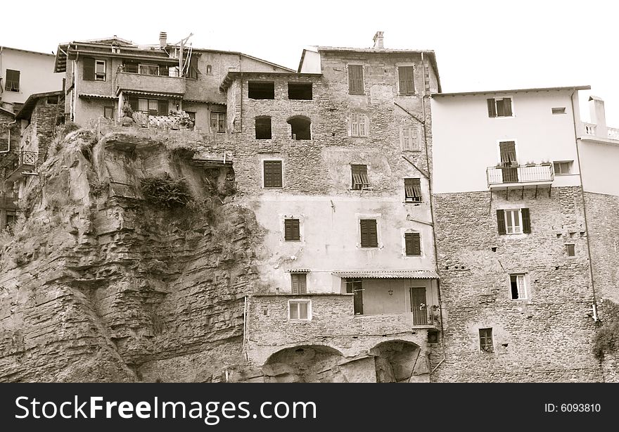The picturesque historic hill town of Dolceacqua in Liguria. The picturesque historic hill town of Dolceacqua in Liguria