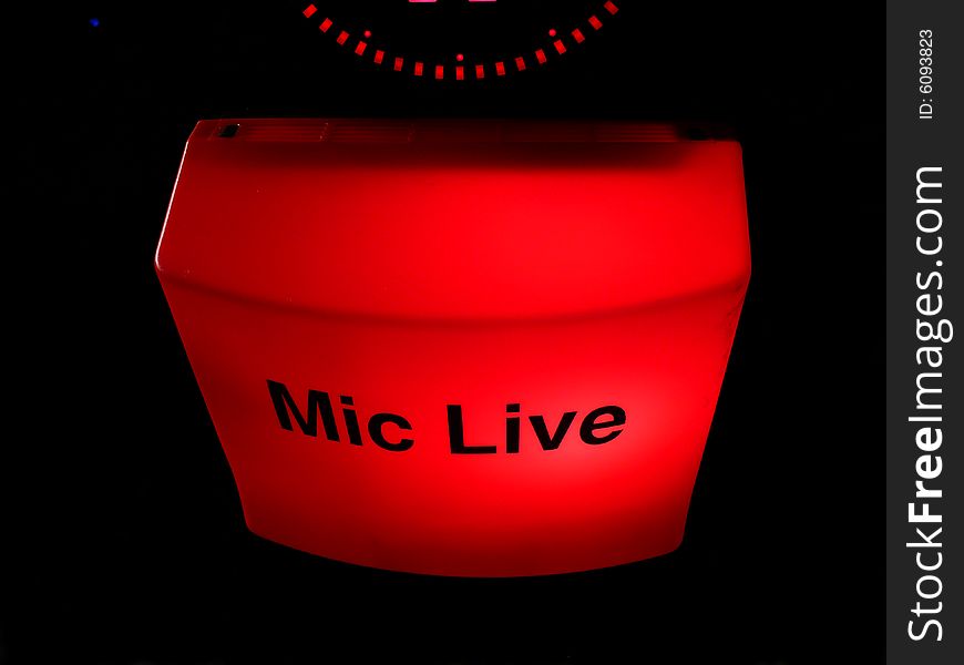 TV microphone live ready to broadcast. TV microphone live ready to broadcast