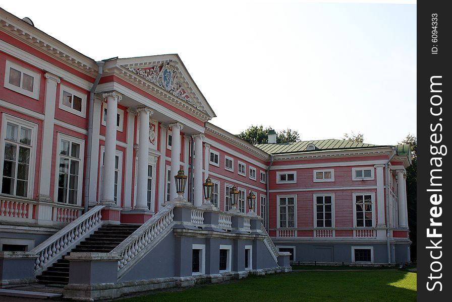 Palace at the museum-estate Kuskovo, monument of the 18th century. Moscow, Russia. Palace at the museum-estate Kuskovo, monument of the 18th century. Moscow, Russia.